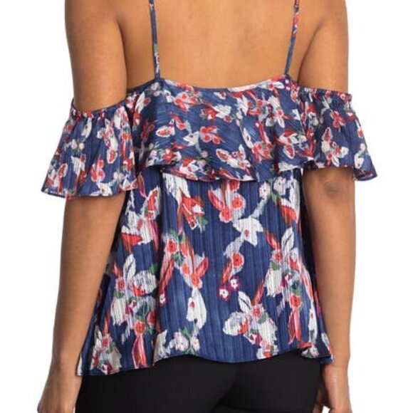 Tanya Taylor Sz 4 Chiara Floral Ikat Silk Top - Picture 2 of 6